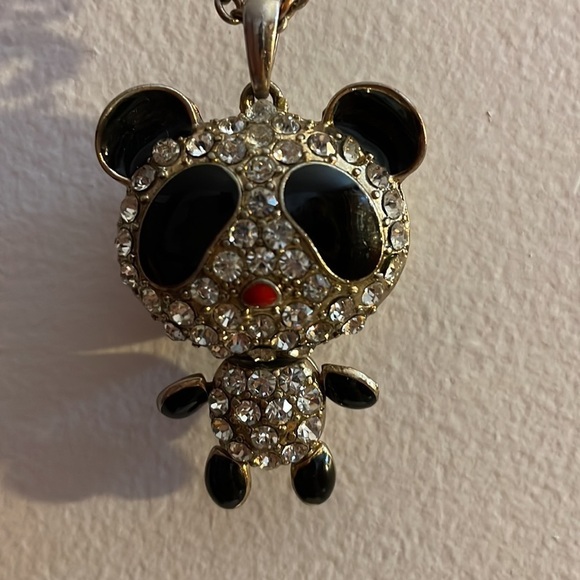 Jewel encrusted Panda necklace - Picture 3 of 5